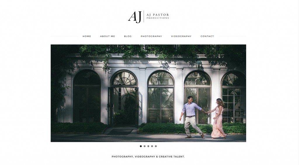 AJ Pastor Productions - New Website Screenshot